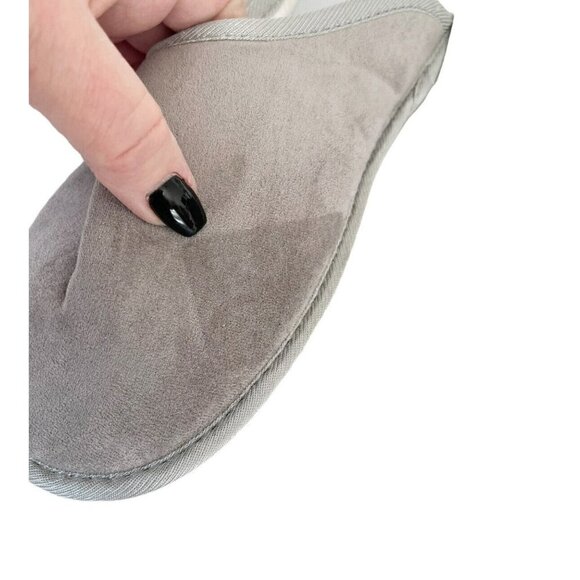 Nordstrom Rack Womens Sz M Gray Scuff Slide Faux Suede Slippers NWT - Picture 6 of 8